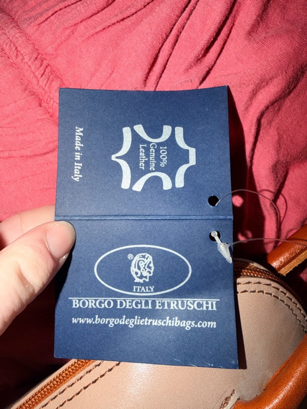 Borgo Degli Etruschi Italian Leather Shoulder Bag - Picture 2 of 6